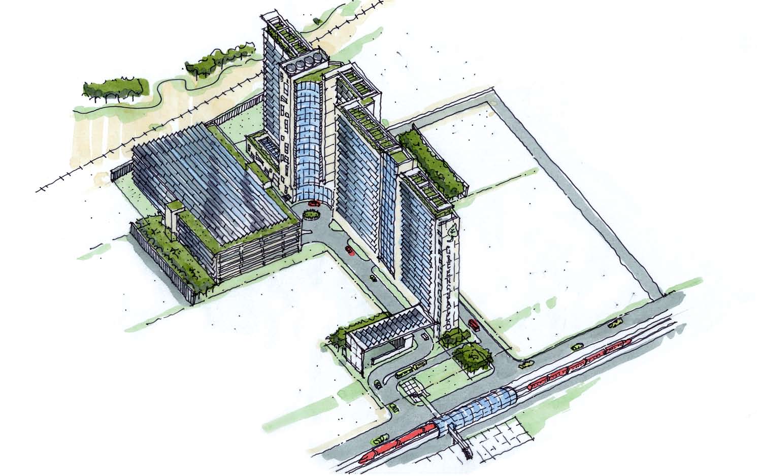 GreenSpaces campus sketch